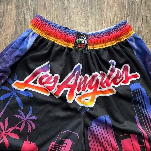 Women’s Athletic Los Angeles Multicolored CPB Pride Basketball Shorts Size S - Picture 3 of 10